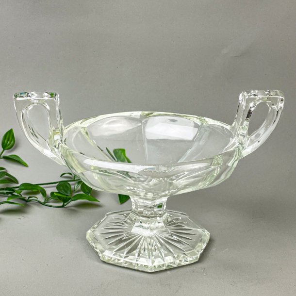 Klarer Retro-Glasaufsatz mit Henkeln