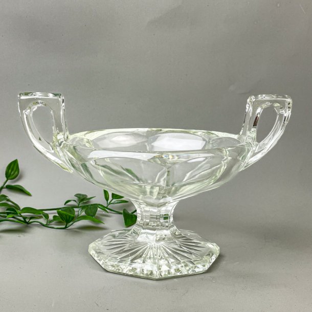 Klarer Retro-Glasaufsatz mit Henkeln