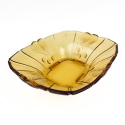 Ravfarvet vintage glassk�l 