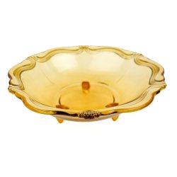 Ravfarvet vintage glassk�l p� f�dder