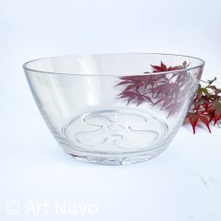Vintage glassk�l med m�nster
