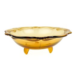 Ravfarvet vintage glassk�l p� f�dder