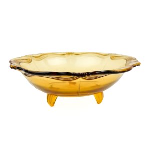 Ravfarvet vintage glassk�l p� f�dder