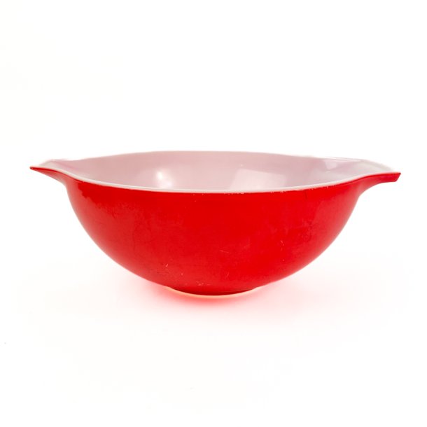 Stor rd vintage glasskl 