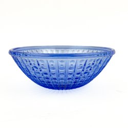 Bl� vintage glassk�l