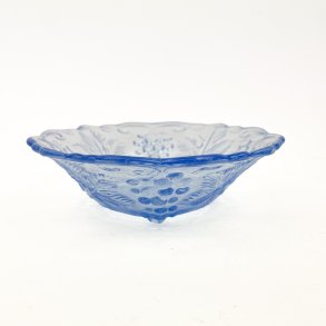 Smuk bl� vintage glassk�l