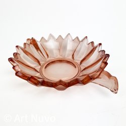 Stor rosa vintage glassk�l