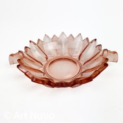Stor rosa vintage glassk�l