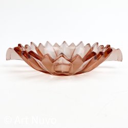 Stor rosa vintage glassk�l