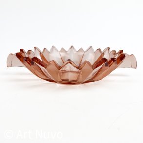 Stor rosa vintage glassk�l