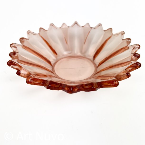 Rosa vintage glassk�l