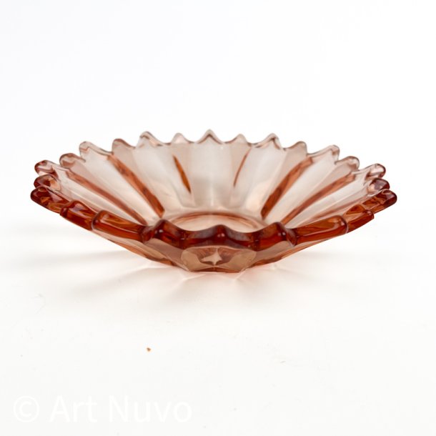 Rosa vintage glassk�l