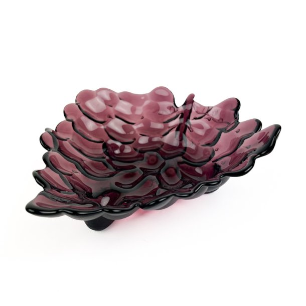 Lilla retro glassk�l som drueblad