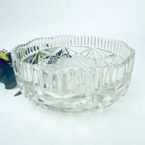 Groe Vintage Glasschale mit Sternmuster