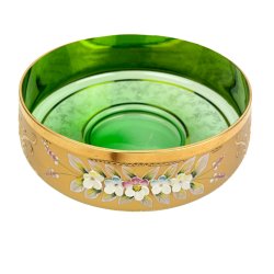 Elegant gr�n vintage glassk�l