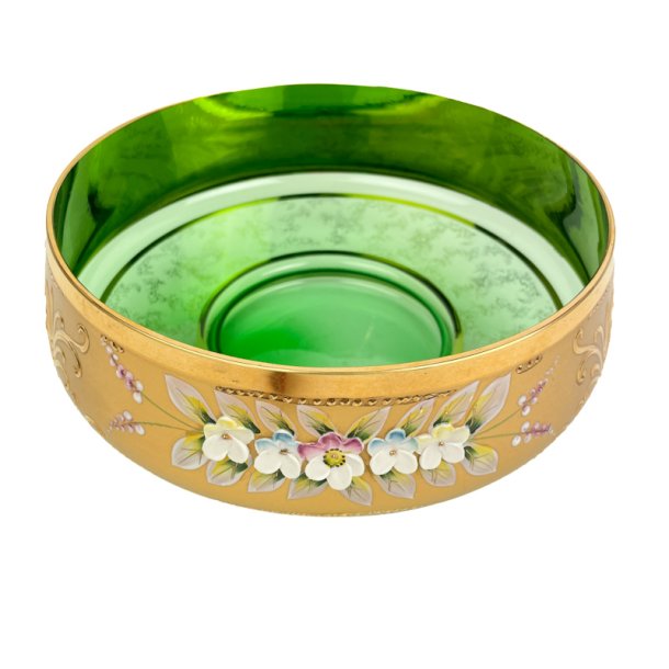 Elegant gr�n vintage glassk�l