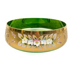 Elegant gr�n vintage glassk�l