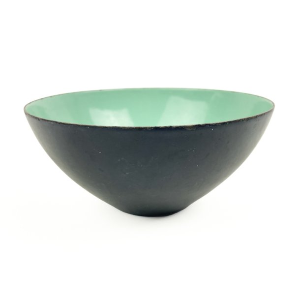 Mintgr�n Krenit sk�l fra 1960'erne - � 13 cm