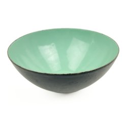Mintgr�n Krenit sk�l fra 1960'erne - � 13 cm