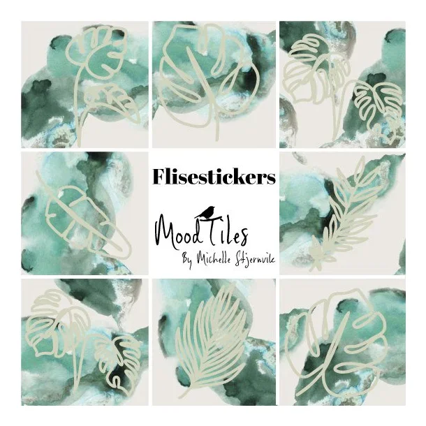 Flisestickers - Green Leaves