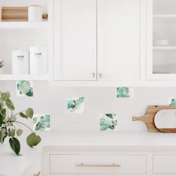 Flisestickers - Green Leaves