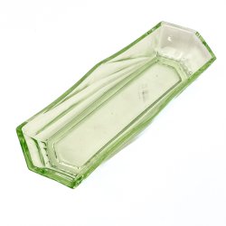 Grne Vintage Glasschale