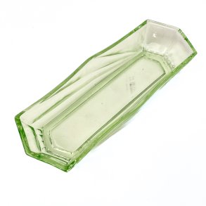 Grne Vintage Glasschale