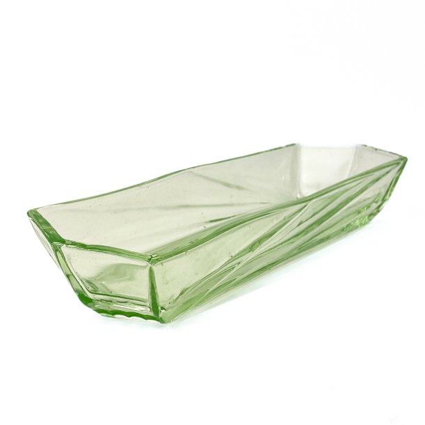 Grne Vintage Glasschale