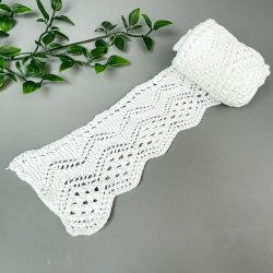 Hvid hklet blondekant