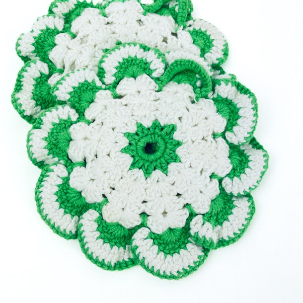 Hklede retro grydelapper  t par