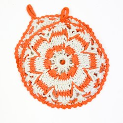 To orange retro grydelapper