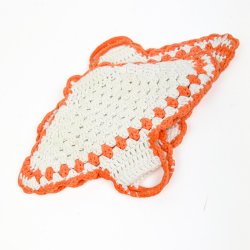 Smukke orange retro grydelapper