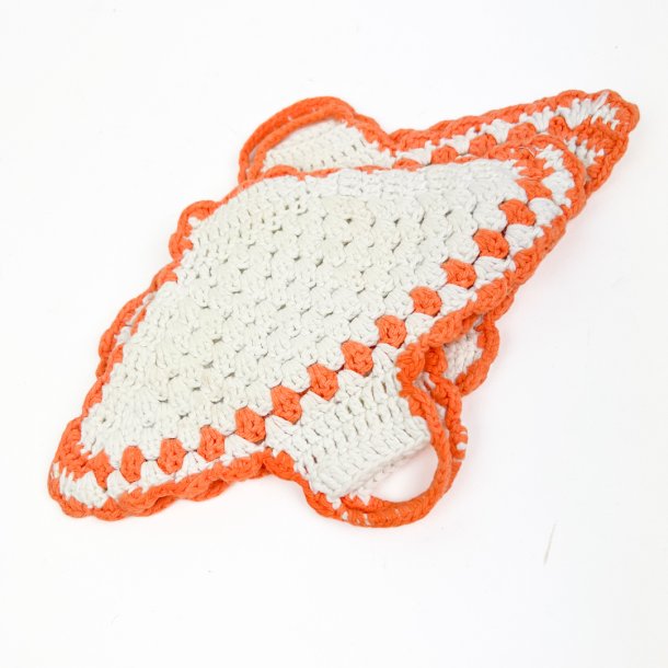 Smukke orange retro grydelapper