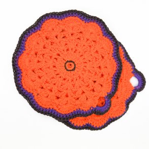 To orange retro grydelapper