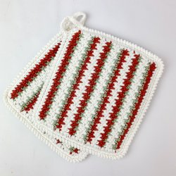 Gestreifte Retro-Topflappen