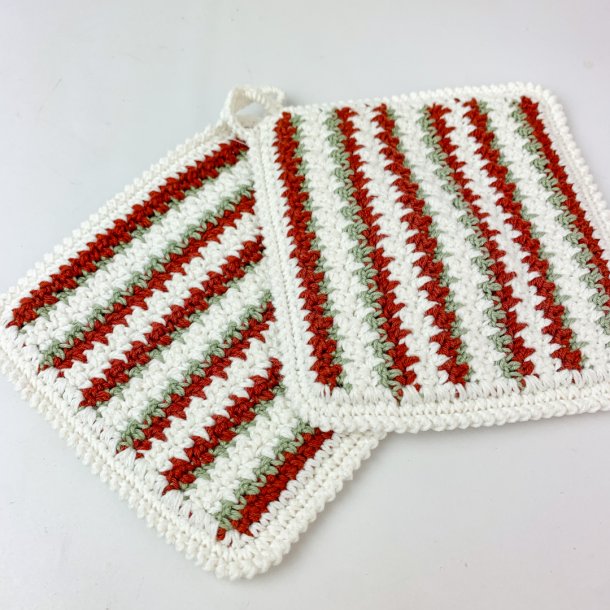 Gestreifte Retro-Topflappen