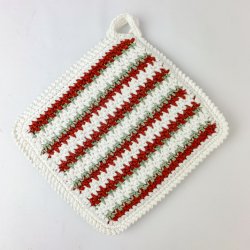 Gestreifte Retro-Topflappen