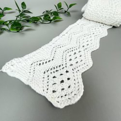 Hvid hklet blondekant