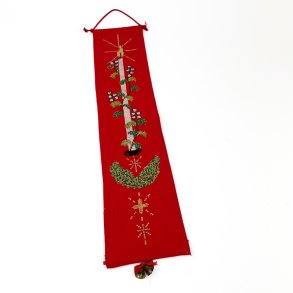 Broderet vintage juleklokkestreng
