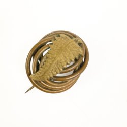 Dekorativ bladformet vintage broche