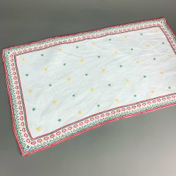 Hvid vintage lysedug � 55 cm