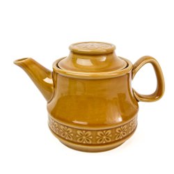 Gelbe Retro-Teekanne