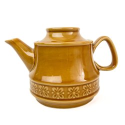 Gelbe Retro-Teekanne