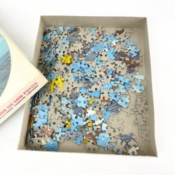 Vintage rundt puslespil 500 brikker