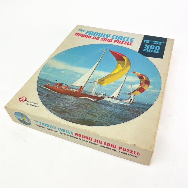 Vintage rundt puslespil 500 brikker