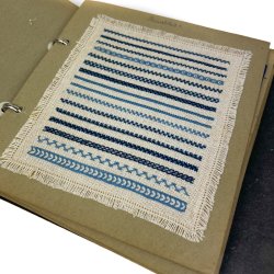 Sort vintage broderimappe