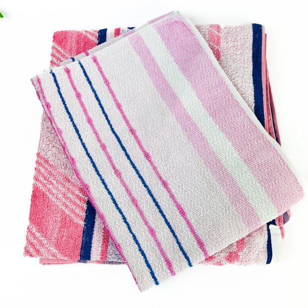 To rosa vintage h�ndkl�der