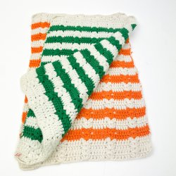 To gr�n-orange retro k�kkenh�ndkl�der