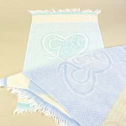 Tre vintage g�steh�ndkl�der pastelfarvede