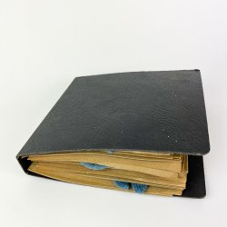 Vintage h�ndarbejdsl�rens strikkemappe